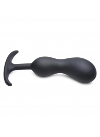 Черный массажер простаты с утяжелителями Premium Silicone Weighted Prostate Plug Large - 18,8 см. - XR Brands - в Реутове купить с доставкой