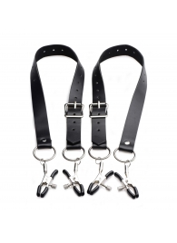 Ремни с зажимами для половых губ Spread Labia Spreader Straps with Clamps - XR Brands - купить с доставкой в Реутове