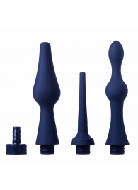 Набор из 3 универсальных насадок для анального душа Universal 3 Piece Silicone Enema Attachment Set - XR Brands - купить с доставкой в Реутове