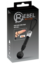 Черное эрекционное лассо с шариком-утяжелителем Heavy Rope - Orion - в Реутове купить с доставкой