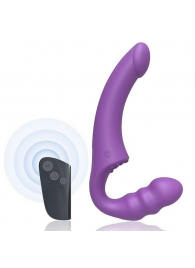 Фиолетовый безремневой страпон Straples Strap-On Dildo - Erokay - купить с доставкой в Реутове