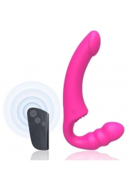 Розовый безремневой страпон Straples Strap-On Dildo - Erokay - купить с доставкой в Реутове