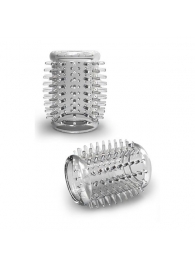 Прозрачная насадка с шипами STAY HARD COCK SLEEVE 01 CLEAR - Blush Novelties - в Реутове купить с доставкой