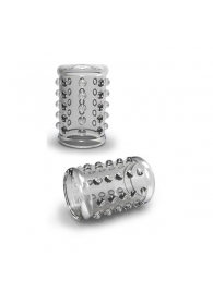 Прозрачная насадка на пенис с шишечками STAY HARD COCK SLEEVE 02 CLEAR - Blush Novelties - в Реутове купить с доставкой