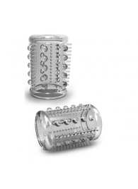 Прозрачная насадка с шипами и шишечками STAY HARD COCK SLEEVE 03 CLEAR - Blush Novelties - в Реутове купить с доставкой