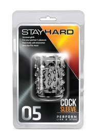 Прозрачная насадка с капельками STAY HARD COCK SLEEVE 05 CLEAR - Blush Novelties - в Реутове купить с доставкой