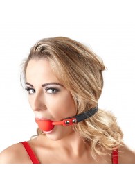 Силиконовый кляп-шар на чёрных ремешках Red Gag silicone - Orion - купить с доставкой в Реутове
