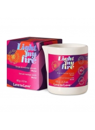 Массажная свеча Light My Fire с ароматом моной - 80 мл. - Love to Love - купить с доставкой в Реутове