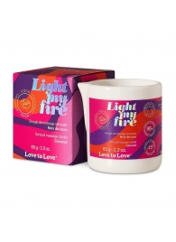 Массажная свеча Light My Fire Coconut с ароматом кокоса - 65 гр. - Love to Love - купить с доставкой в Реутове