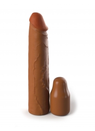 Коричневая насадка на член 2  Silicone X-tension - 20,3 см. - Pipedream - в Реутове купить с доставкой