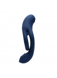 Синее эрекционное виброкольцо с двойным подхватом мошонки Ring Around The Rosy - Zero Tolerance - в Реутове купить с доставкой