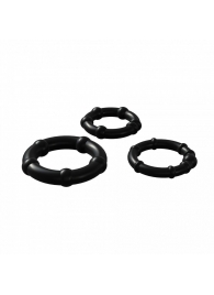 Набор из 3 черных эрекционных колец Babooom Ring Set - Adrien Lastic - в Реутове купить с доставкой