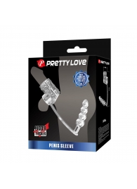 Прозрачная насадка на пенис и мошонку с анальным стимулятором Rilley - Baile - в Реутове купить с доставкой