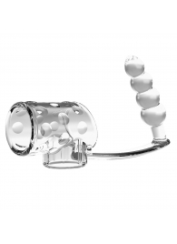 Прозрачная насадка на пенис и мошонку с анальным стимулятором Rilley - Baile - в Реутове купить с доставкой