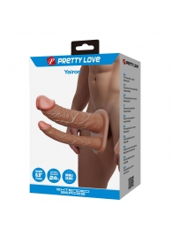 Реалистичная полая насадка на член для двойного проникновения Yairon - 17,5 см. - Baile - купить с доставкой в Реутове