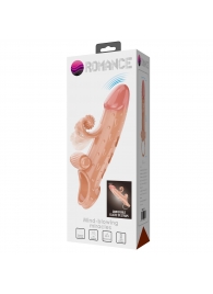 Телесная вибронасадка на пенис с подхватом мошонки - 20 см. - Baile - в Реутове купить с доставкой