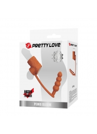 Телесная насадка на пенис и мошонку с анальным стимулятором Rilley - Baile - в Реутове купить с доставкой