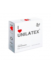 Ультратонкие презервативы Unilatex Ultra Thin - 3 шт. - Unilatex - купить с доставкой в Реутове