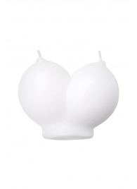 Белая сувенирная свеча «Сиськи» - Pecado - купить с доставкой в Реутове