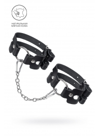 Черные кожаные оковы из двух ремешков - Pecado - купить с доставкой в Реутове