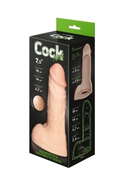 Телесный фаллоудлинитель с мошонкой Cock Next - 19 см. - LOVETOY (А-Полимер) - в Реутове купить с доставкой