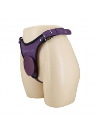 Фиолетовые трусики харнесс с платформой Caludio III - Baile - купить с доставкой в Реутове