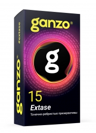 Презервативы анатомической формы с точечной и ребристой структурой Ganzo Extase - 15 шт. - Ganzo - купить с доставкой в Реутове