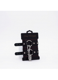 Черно-красные кожаные оковы - Crazy Handmade - купить с доставкой в Реутове
