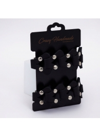 Черные кожаные наручники из звеньев - Crazy Handmade - купить с доставкой в Реутове