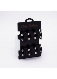 Черные кожаные оковы из звеньев - Crazy Handmade - купить с доставкой в Реутове