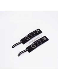 Черные кожаные наручники Sex - Crazy Handmade - купить с доставкой в Реутове