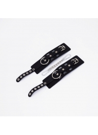 Черные кожаные наручники Sex - Crazy Handmade - купить с доставкой в Реутове
