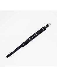 Черный ошейник из высококачественной натуральной кожи - Crazy Handmade - купить с доставкой в Реутове