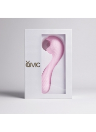 Розовый вибромассажёр с деликатными токами - Youvic - купить с доставкой в Реутове