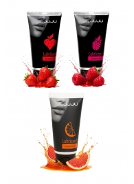 Набор из 3 съедобных лубрикантов JUJU (клубника, малина, грейпфрут) - JuJu - купить с доставкой в Реутове