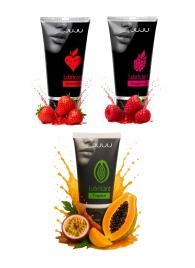 Набор из 3 съедобных лубрикантов JUJU (клубника, малина, тропические фрукты) - JuJu - купить с доставкой в Реутове