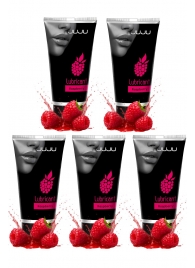 Набор из 5 съедобных лубрикантов JUJU со вкусом малины - JuJu - купить с доставкой в Реутове