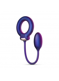 Фиолетовое эрекционное виброкольцо с анальным шариком Eclipse - ONE DC B.V. - в Реутове купить с доставкой