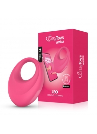 Розовое интерактивное эрекционное виброкольцо Leo - Easy toys - в Реутове купить с доставкой