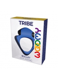 Синее эрекционное кольцо Wooomy Tribeс с вибрацией - Adrien Lastic - в Реутове купить с доставкой