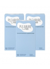 Набор из 3 упаковок ультратонких презервативов Pleasure Lab (по 12 шт.) - Pleasure Lab - купить с доставкой в Реутове