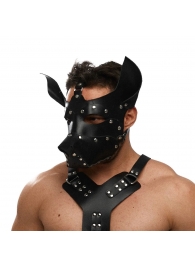 Черная кожаная маска «Собака» - Crazy Handmade - купить с доставкой в Реутове