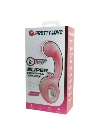 Розовый вибратор для точки G с подвижным язычком Erynnyes - 15,4 см. - Baile