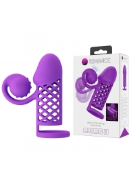 Фиолетовая вибронасадка с клиторальным отростком Harden - Baile - в Реутове купить с доставкой