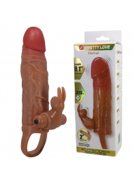 Карамельная вибронасадка с клиторальным стимулятором Osmar - 20,5 см. - Baile - в Реутове купить с доставкой