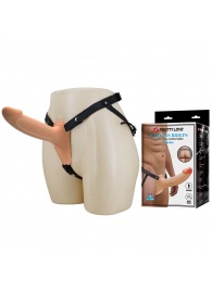 Телесный полый мужской страпон London - 16,8 см. - Baile - купить с доставкой в Реутове