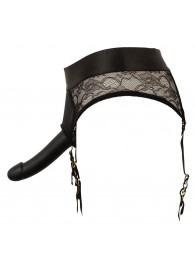 Черный женский страпон Strap-on Set: трусики и насадка - Orion - купить с доставкой в Реутове