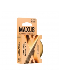 Точечные презервативы MAXUS 2000 Amazing Dots с железным кейсом - 3 шт. - Maxus - купить с доставкой в Реутове
