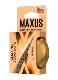 Точечные презервативы MAXUS 2000 Amazing Dots с железным кейсом - 3 шт. - Maxus - купить с доставкой в Реутове