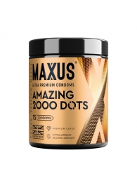 Точечные презервативы MAXUS 2000 Amazing Dots с железным кейсом - 15 шт. - Maxus - купить с доставкой в Реутове